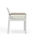 Aluminum Patio Dining Chair In White