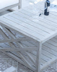 White Washed Teak Coffee Table