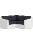 3-Piece White Wicker Sectional