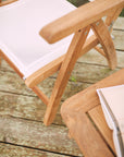 Outdoor teak accent chair