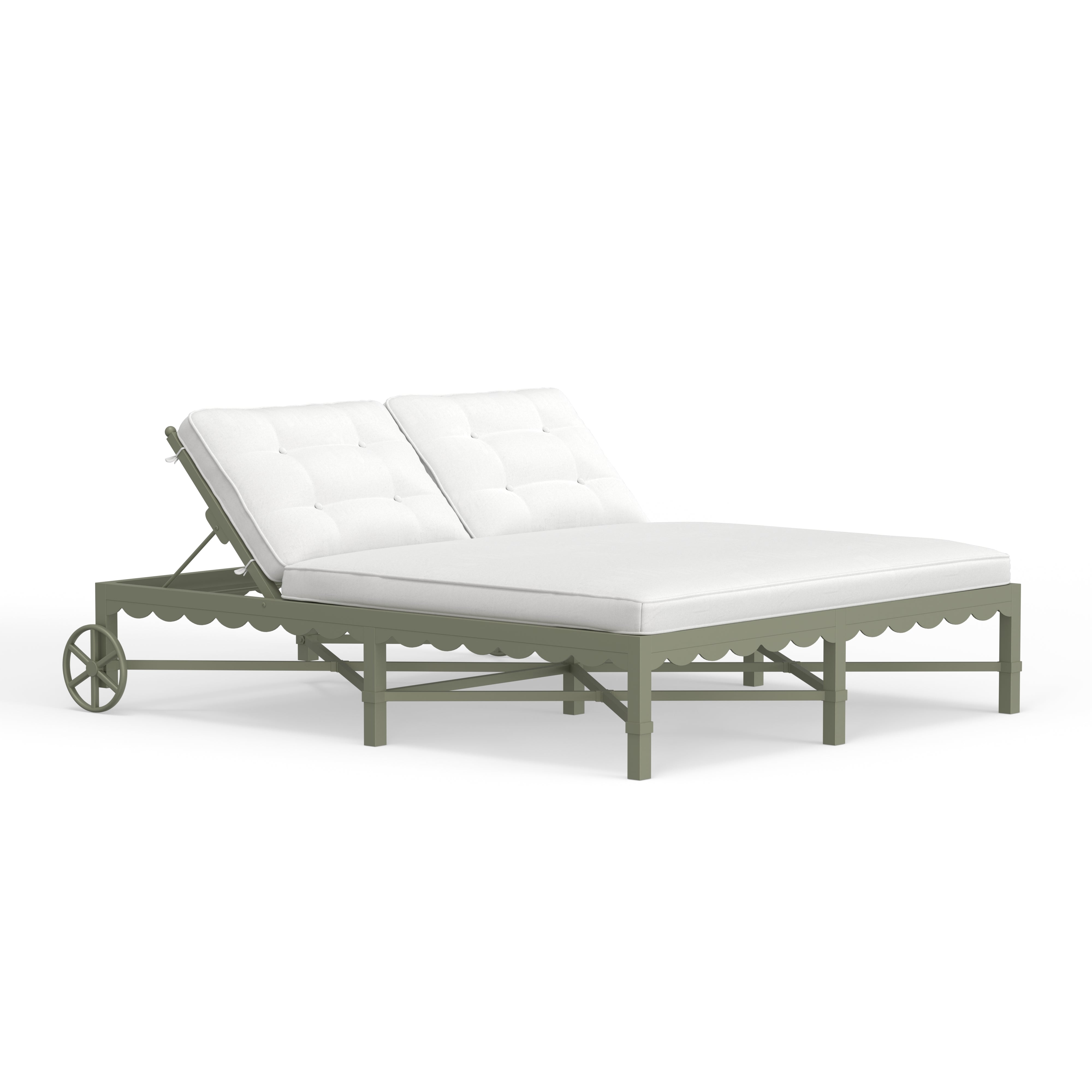 Legare Double Chaise In Aluminum
