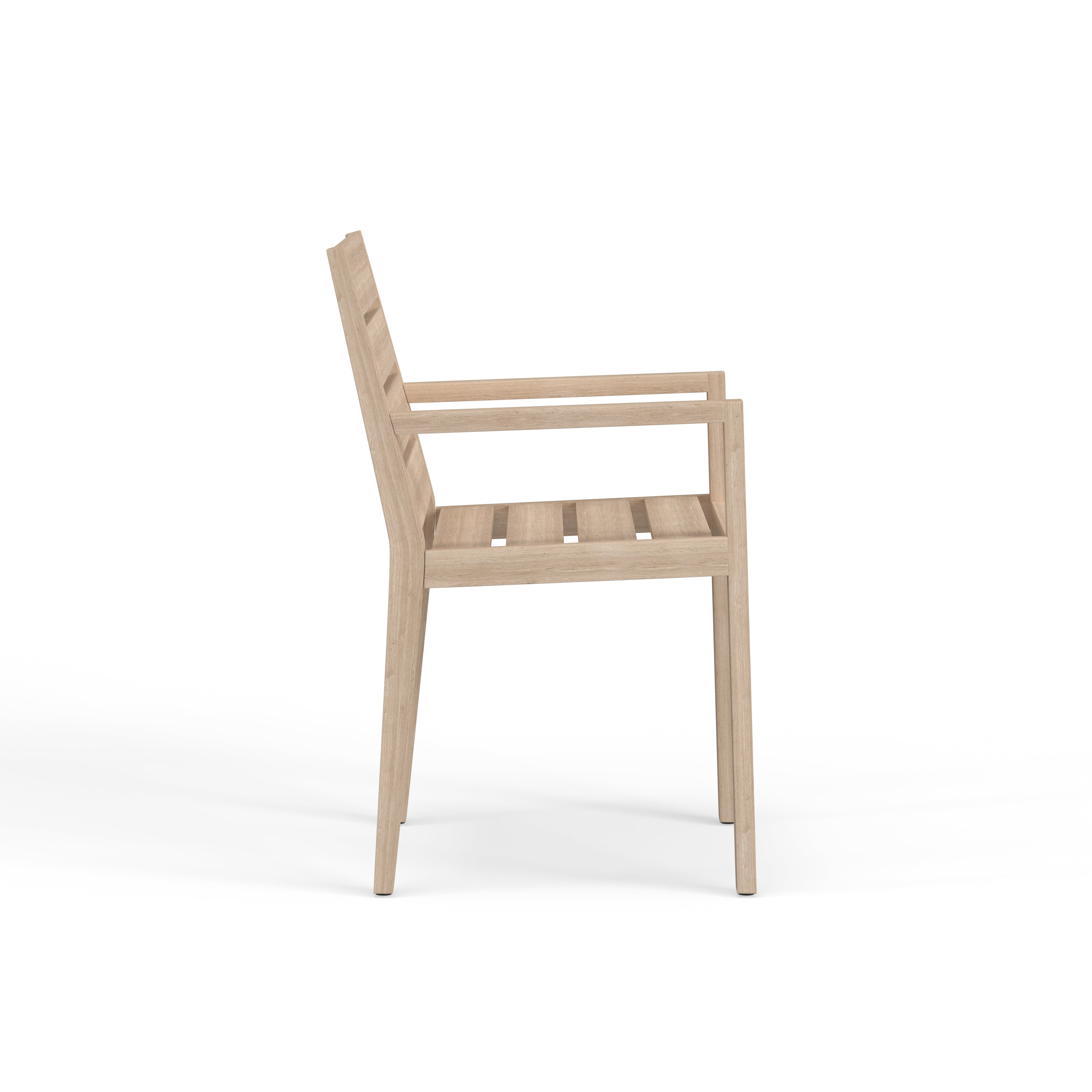 Weathered Gray Teak Dining Chair For Outdoor