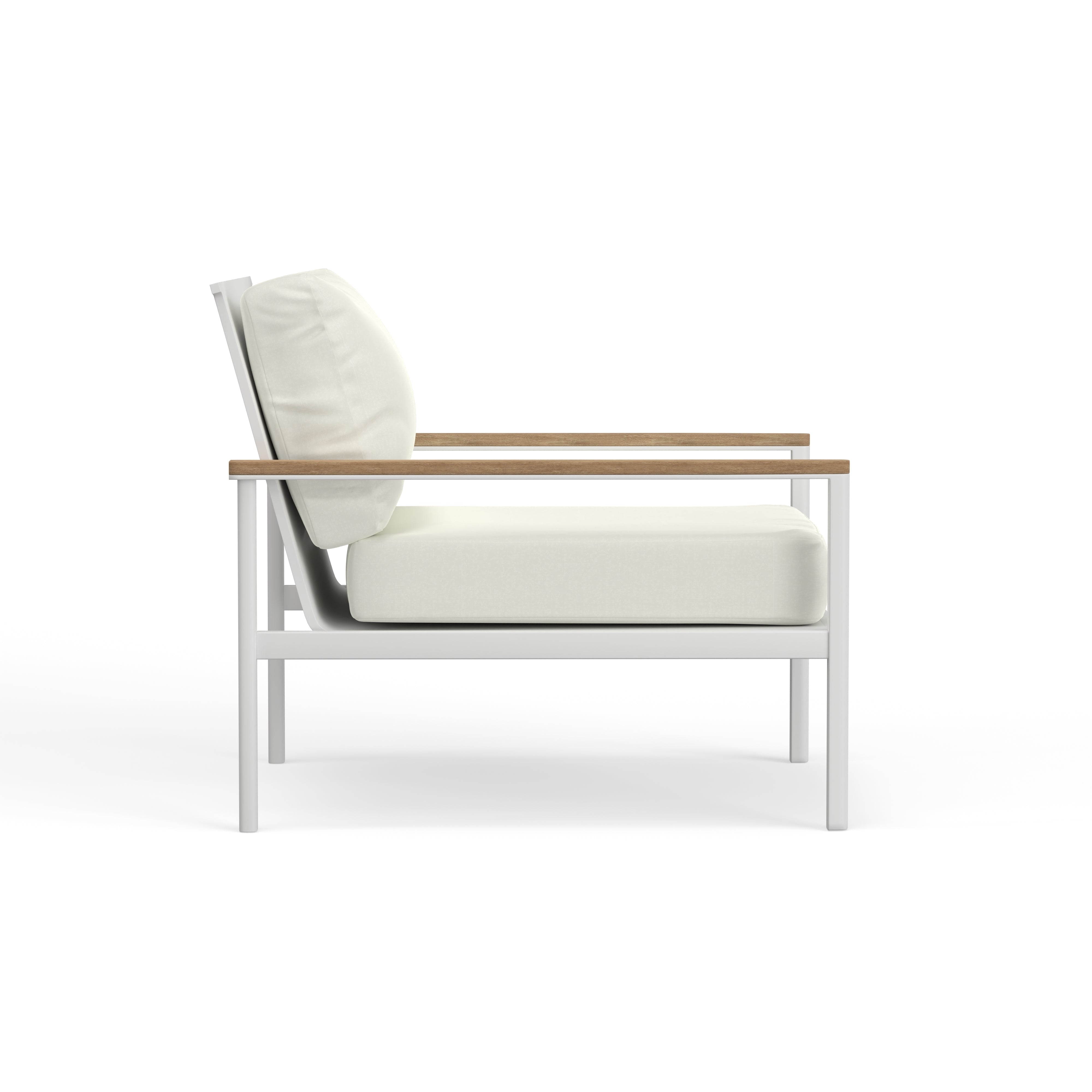 Seabrook White Aluminum Club Chair