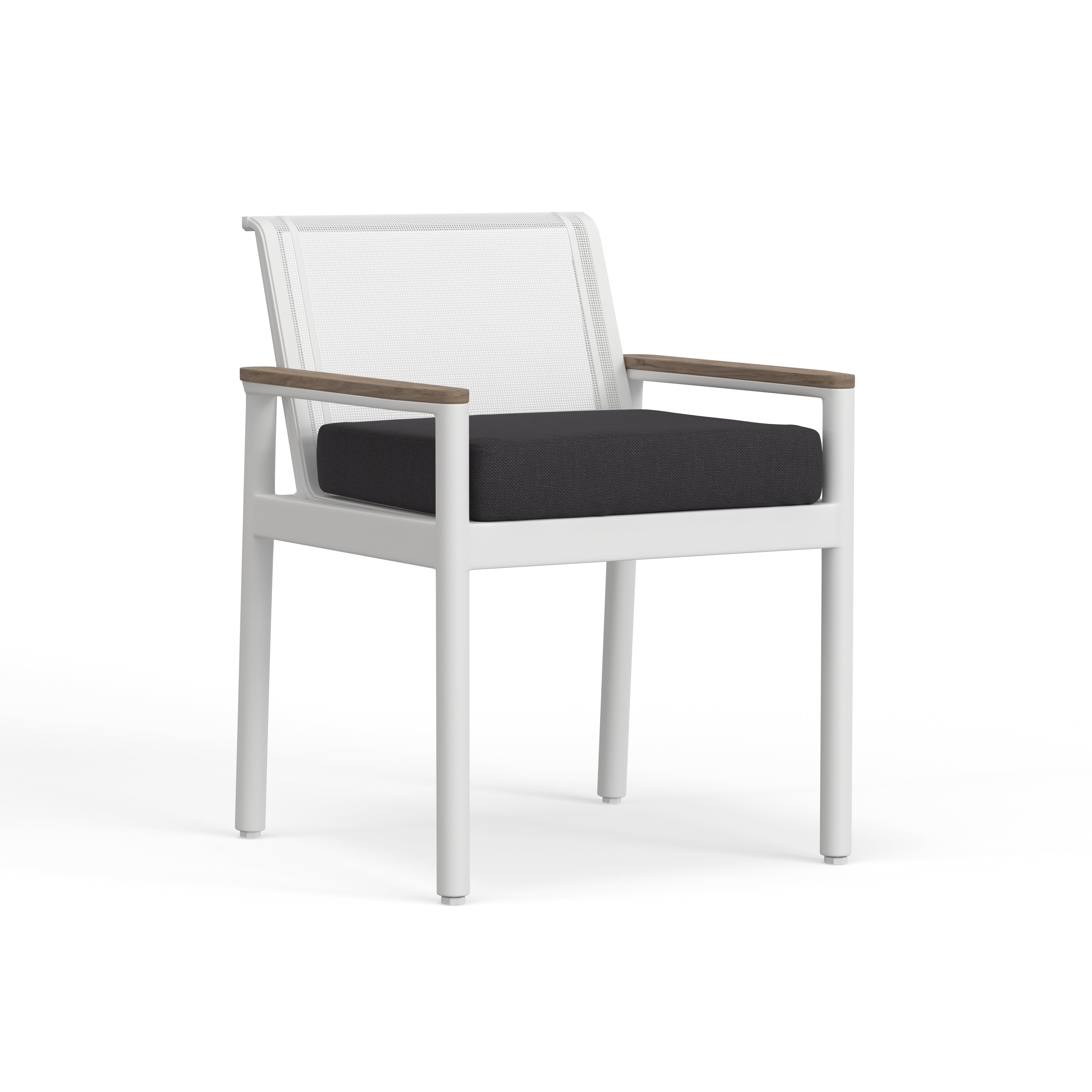 Seabrook White Aluminum Dining Chair