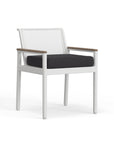 Seabrook White Aluminum Dining Chair