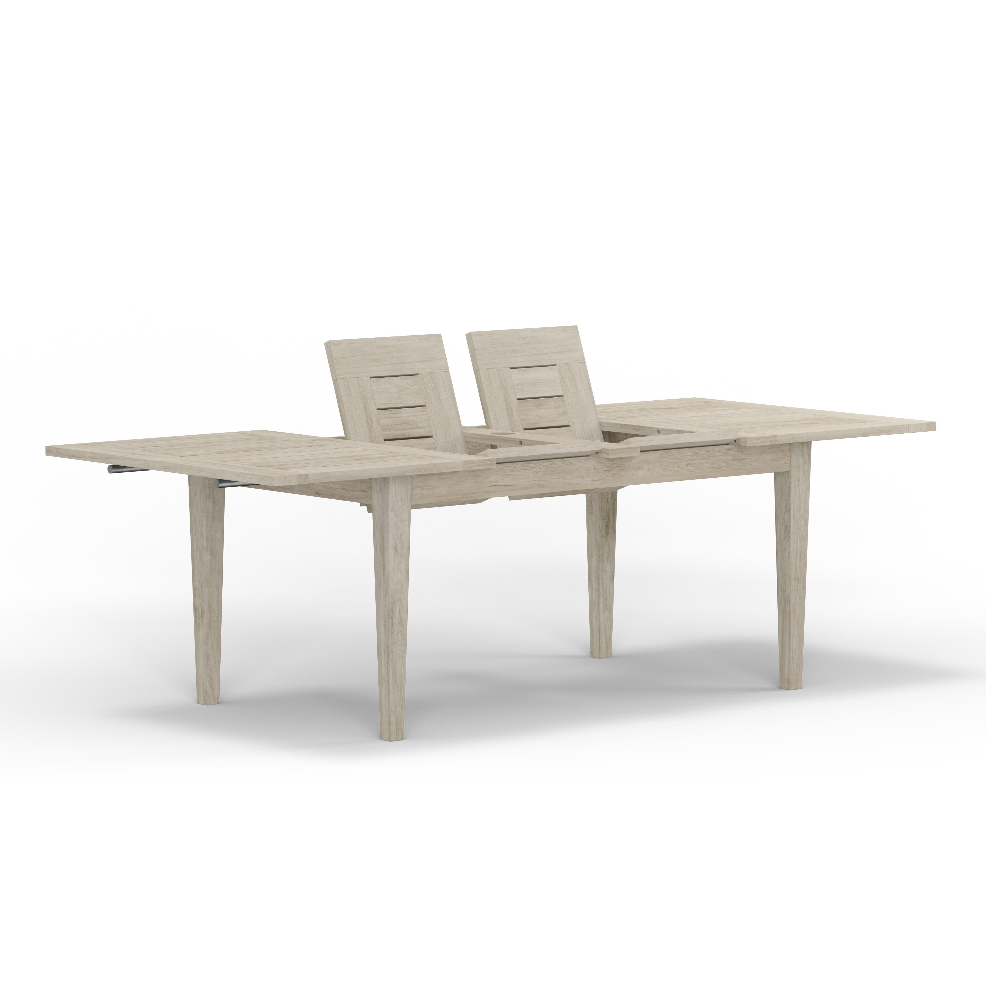 Gray Teak Extendable Dining Table