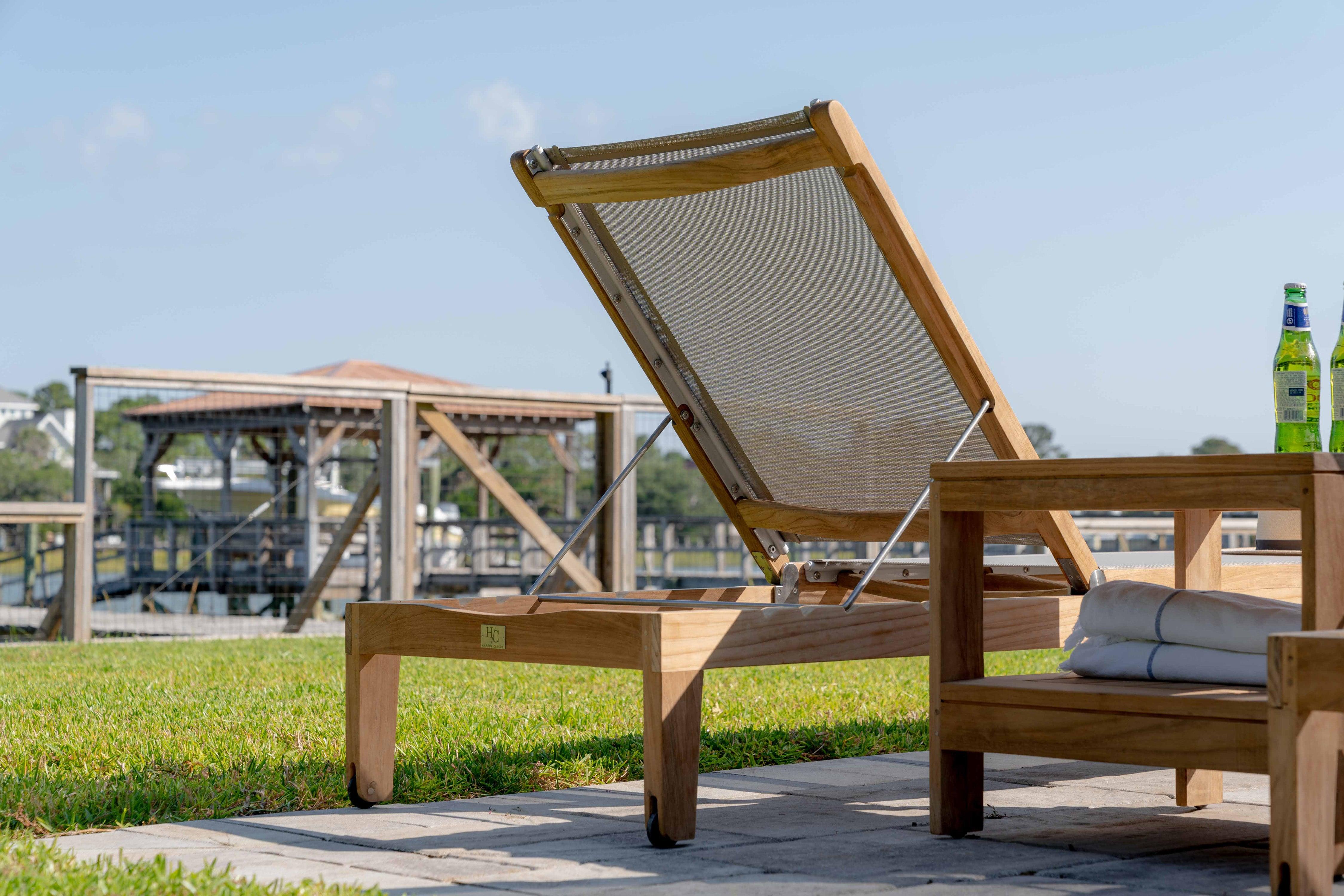 Best Teak Sling Chaise Lounge