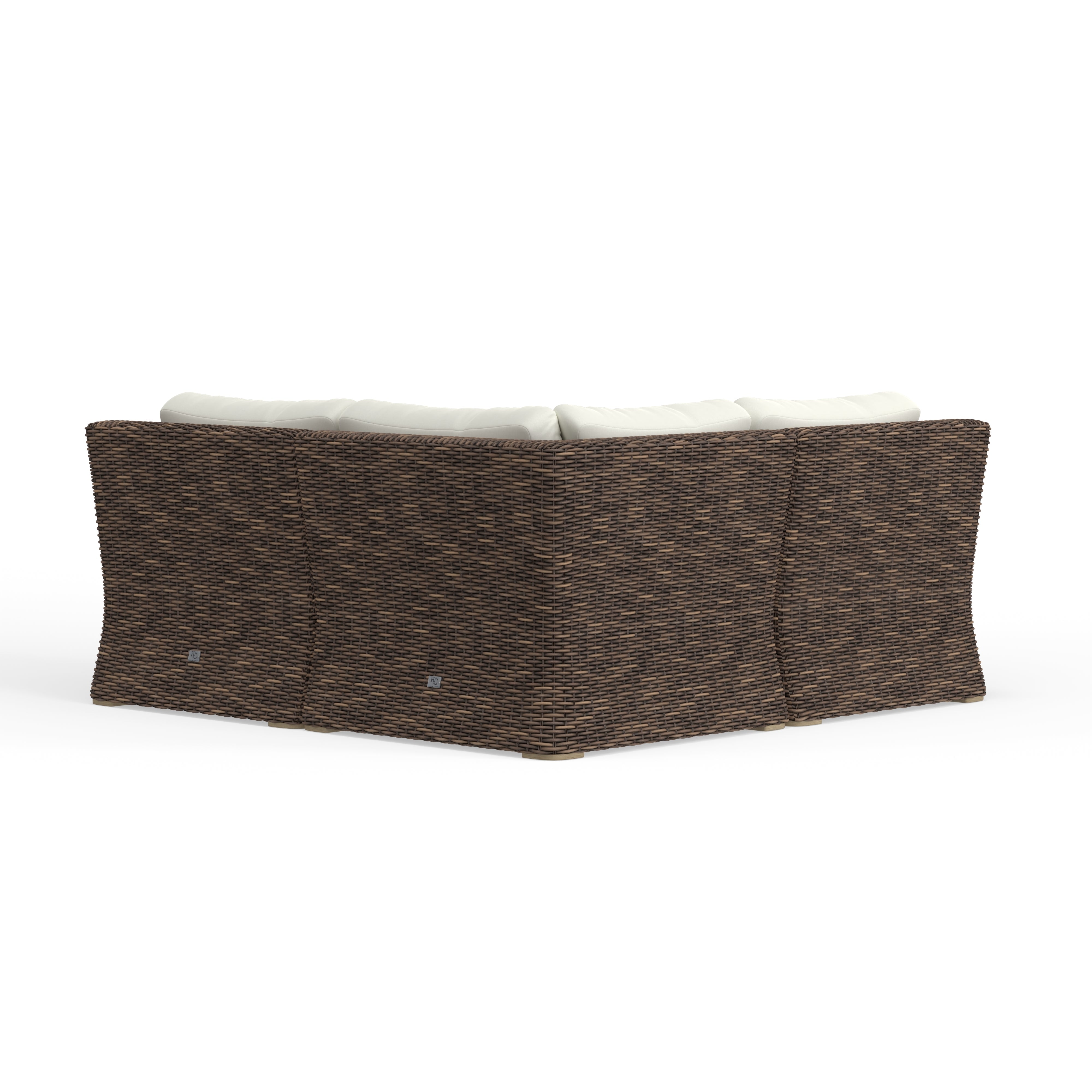 3 Seat Wicker Sectional