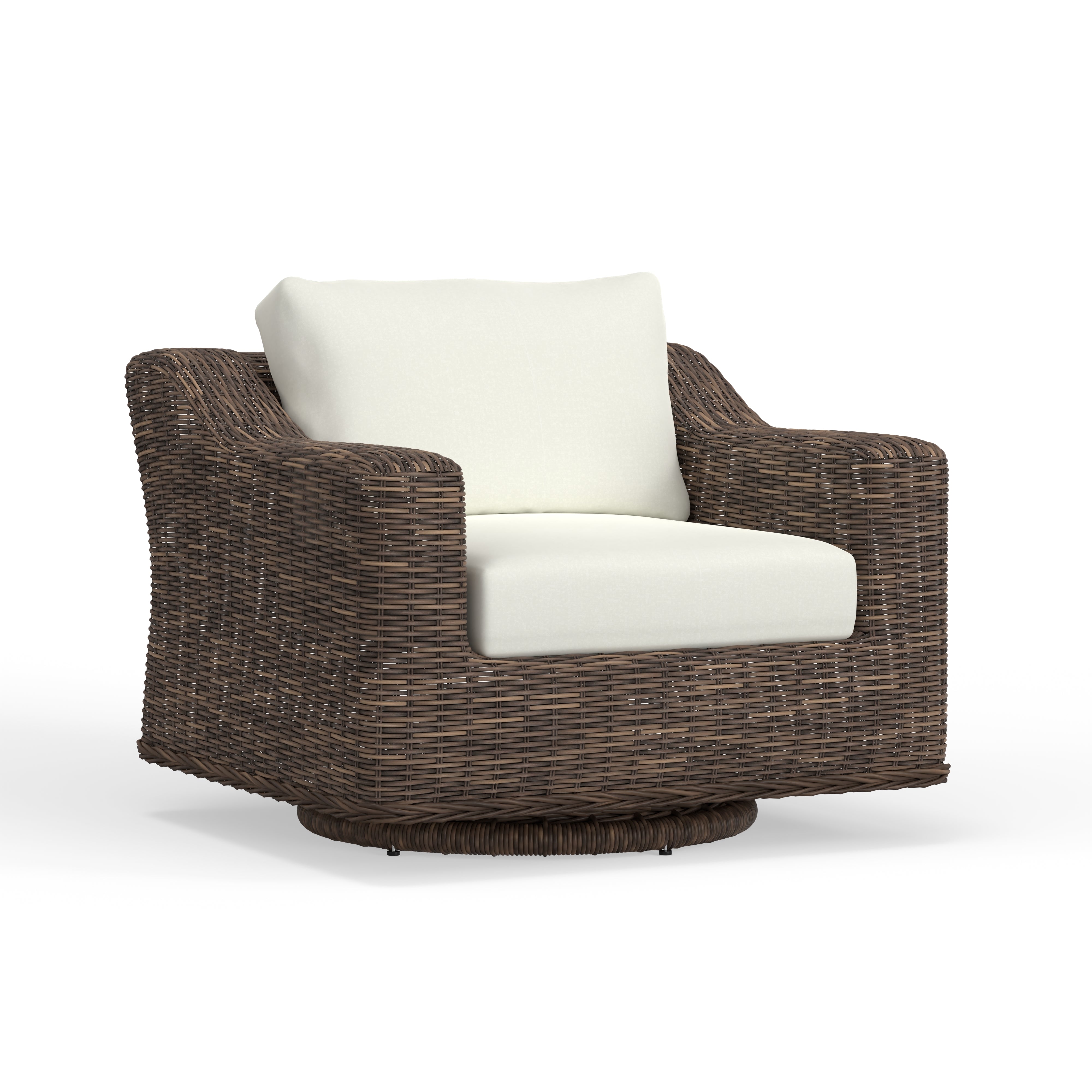Fairwater Harbor Outdoor Swivel Club Chair - Wicker Swivel Club Chair