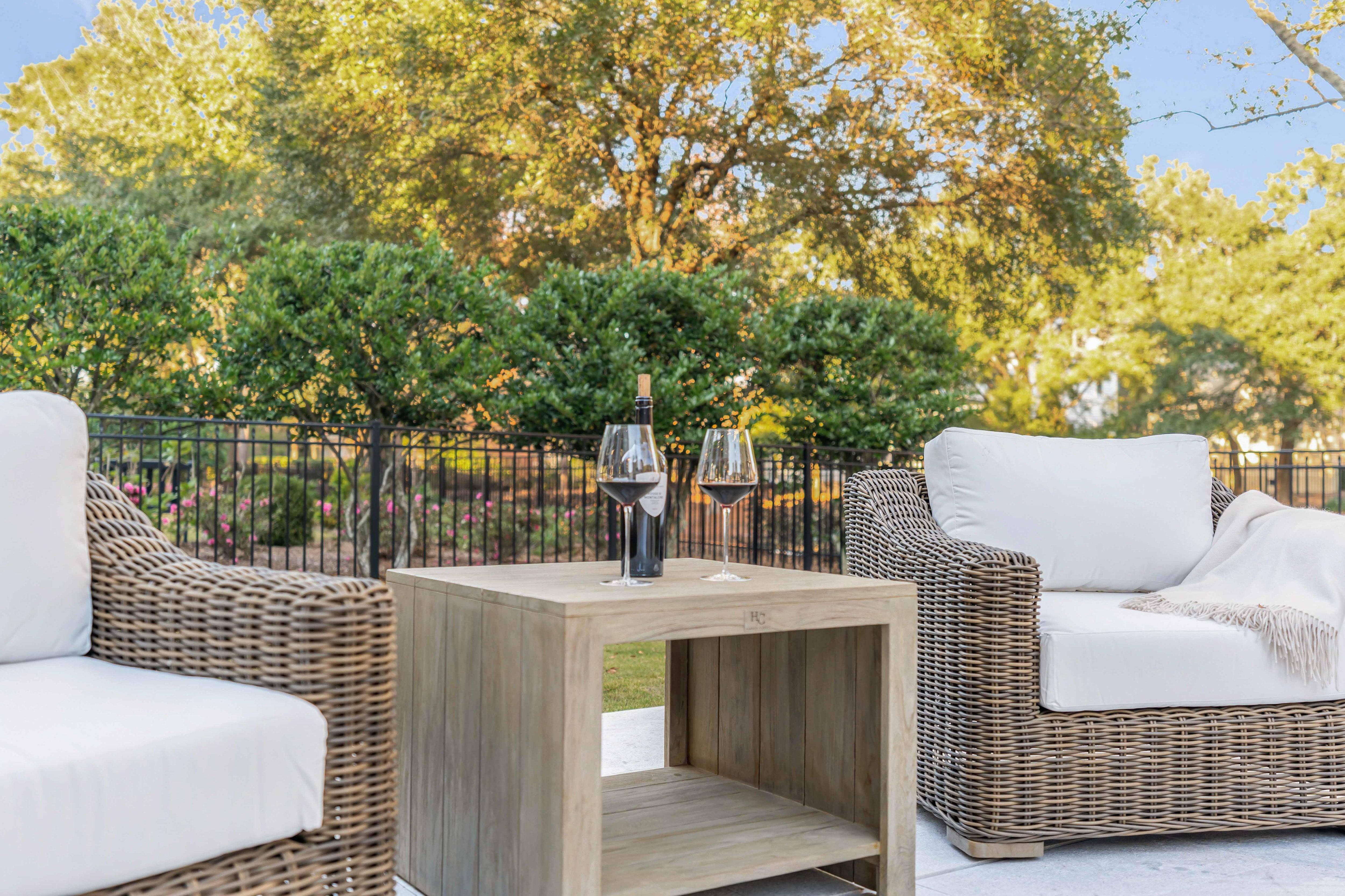 Weathered Gray Modern Side Table