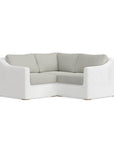 White Wicker Sunbrella Cushion Sectional
