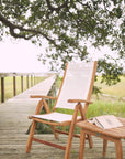 Teak outdoor sling chair
